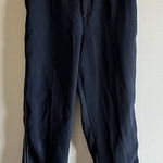 ZARA  WOMAN BLACK Ankle‎ Cropped TROUSERS Size 4 Elastic Waist Dress Pants… Photo 0