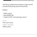 Sea New York Romy Quilted Shorts Sz 6 Powder Pink Photo 1