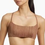 ANDIE Bikini Set Fiji Top High Waisted Bottom Cover-up Latte Sparkle Small NWT Photo 3