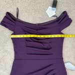 XScape  Off The Shoulder Ruched Crepe Gown Mulberry Purple‎ 8 Photo 7