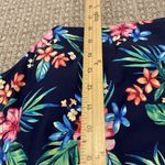 Lands' End Bathing Suit Womens 12 Swim One Piece Navy Blue Floral Built In Bra Photo 6