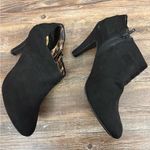 East 5th  Faux Suede Black Heeled Ankle Booties 8 1/2 Work Business Coquette Photo 2