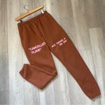 Mayfair Fleece Sweatpants Joggers me day cancelled plans womens Brown (xsmall) Size XS Photo 0
