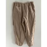 C&C California  Womens XL Tan Linen Blend Pull On Cargo Pants Pockets‎ Y2K Beach Photo 1