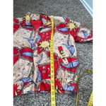 Vtg 90s Fuda International Silk Celestial Bomber Jacket Sz PM Sun Moon Chain Red Photo 8