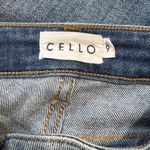 Cello High Rise Skinny Distressed Jeans Medium Wash Stretch Denim Raw Hem EUC 9 Photo 5