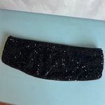 Black Sequin Bandeau Crop Top Size XS Photo 1