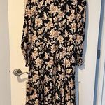 Saint + Sofia Floral Black and Cream Maxi Dress | Size 6 Photo 0