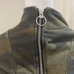 PINK - Victoria's Secret VS PINK Green Camouflage Quarter Zip Sweatshirt Photo 1