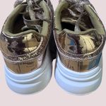 NWT Shiny Gold Glittery Low Top Sneakers Photo 9