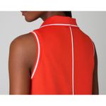 Spanx  AirEssentials Pique Polo Tank Dress Poppy Orange White Preppy Tennis Mini Photo 5