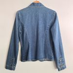 Austin Clothing Co Womens Blue Denim Blazer Casual Preppy Jean Jacket‎ Size M Size M Photo 3