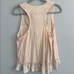 Free People Ruffle Hem Ribbed Tank Top Tan Photo 3