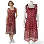 Tucker NYC Silk Shoulder Tie Camisole Sun Dress Clay Orange Size S Photo 1