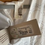 NWT Francesca’s White Silver Floral Sparkle Dress Sz M Size M Photo 4