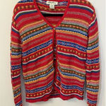 Eddie Bauer Vintage Striped Line Blend Cardigan Sweater PXS Photo 0
