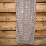 Mac Duggal  Sequin High Neck Sleeveless Column Gown Dress 10907 Taupe 2 Photo 9
