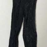 Black Pinstripe Fishnets Fishnet Stockings Tights Pantyhose Hosiery Lingerie Size S 🖤 Photo 3