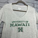 Blue 84 Women's Gray University of Hawaii V-Neck Top SZ M Relaxed Fit Unisex Y2K Photo 4