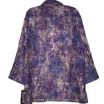 Bonworth  sheer Button Up blouse medium violet NWT Photo 1