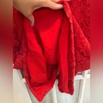 Fame and Partners The Max Midi Dress in Red Lace Sheath Chic Cocktail Size 8 Med Photo 10