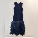 NWT Aje Exclusive Rushes Raffia Ribbed Midi Dress Black Size XS Photo 3