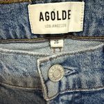 AGOLDE Wilder High Rise Straight Leg Blue Denim Distressed Ripped Jeans Size 26 Photo 7