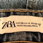 ZARA Blue Light Wash High Rise Stretch Slim Straight Denim Jeans Pants Size 4 Photo 3