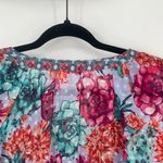 Anthropologie  Fig And Flower Boho Floral 3/4 Sleeve Sheer Feminine Blouse Small Photo 5