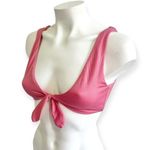 🔃Pink Ribbed Bikini Swimsuit Top Size M Photo 1