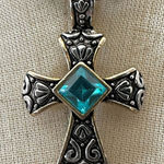 Cookie Lee  Gem Cross Necklace Photo 0