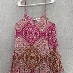 Show Me Your Mumu Mumu Women's Pink Floral Trapeze Sleeveless Size Large Circus mini dress Photo 0