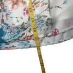 Entro Chiffon Ivory Floral V-Neck Dress Medium Fitted Waist Cottagecore Flower Photo 15