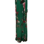 Lulus Still The One Emerald Green Floral Print Satin Maxi Dress Size S Photo 5