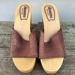 Ellemenno Vintage  Made in Italy Brown Tooled Leather Heeled Slide in Mules 8M Photo 1