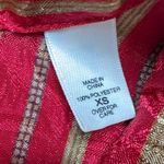 Victoria's Secret  Button‎ Down Sleep Shirt Red & Gold Womens size XS Photo 5