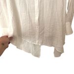 ZARA  Draped‎ Button Down Oversized Blouse White Medium Photo 2
