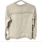 All Saints Size Small Grey Cotton Yara Laced Crewneck Sweatshirt Photo 5