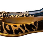 Diane Von Furstenberg  Botswana Leopard Print Tan Calf Hair Flat Shoe Size‎ 6M Photo 0