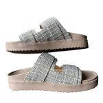 Vionic  - Riviera Slide Double Strap Textured Tan Sandals Sz 7 Wide Photo 8