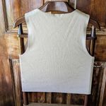 Pink Rose  Cream Button-Up Vest Size Small Photo 2