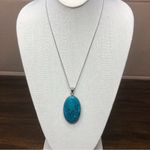 VINTAGE Turquoise and Pendant on New Sterling Silver Snake Chain Photo 11