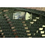 Black Crochet Geometric Fringed Eyelet Poncho Sweater One Size Size undefined Photo 4