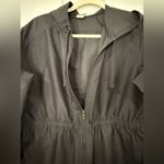 st. john's bay π Women's Gray Hooded Rain Jacket Photo 1