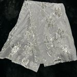 Unbranded Sheer Silver Sequin Embroidered Floral Wrap Shawl Scarf Photo 1
