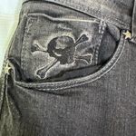 Bubblegum  USA Skull Skinny Jeans Black Stretch Y2K Goth Emo Punk Size 11/12 Photo 3