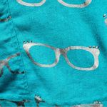 Just B Teal Linen Blend Lightweight Jacket w Rhinestone Sunglasses & Buttons L Blue Size L Photo 8