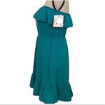 Accidentally in Love  turquoise strapless ruffle Photo 1