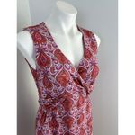 prAna Athletic Casual Dress Orange Pink Paisley Pattern Large Vacation Photo 1
