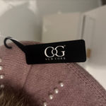 NWT mauve beret with pompom and pearl detail perfect to gift Christmas White Photo 3